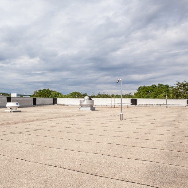 a commercial flat roof