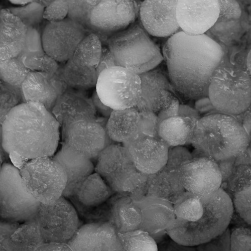 hail balls close up