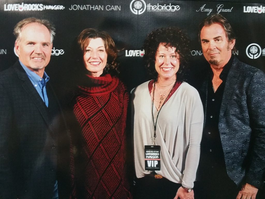 Lonnie & Nicole Hagen for Accent Roofing & Construction with singer and song writer Amy Grant along with singer and song writer Johnathan Cain for the band Journey #TheBridgeMinistry